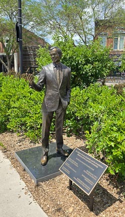 Johnny Carson Statue in downtown Norfolk, Nebraska